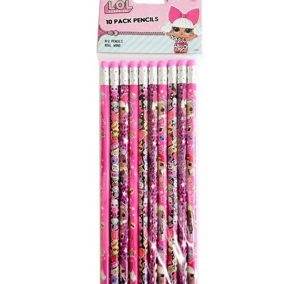LOL Surprise Pencils 2 Packs Girls Set Kids Stationery School Supplies Lot Pink - Picture 2 of 2